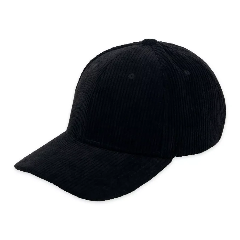 Wren Corduroy Ball Cap - Black