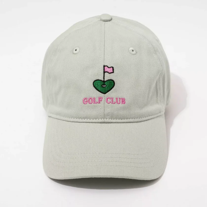 Golf Club Hat : Adjustable Cream Baseball Cap